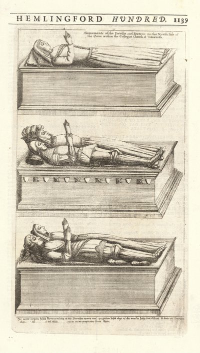 Frevill and Ferrers Monument by Wenceslaus Hollar